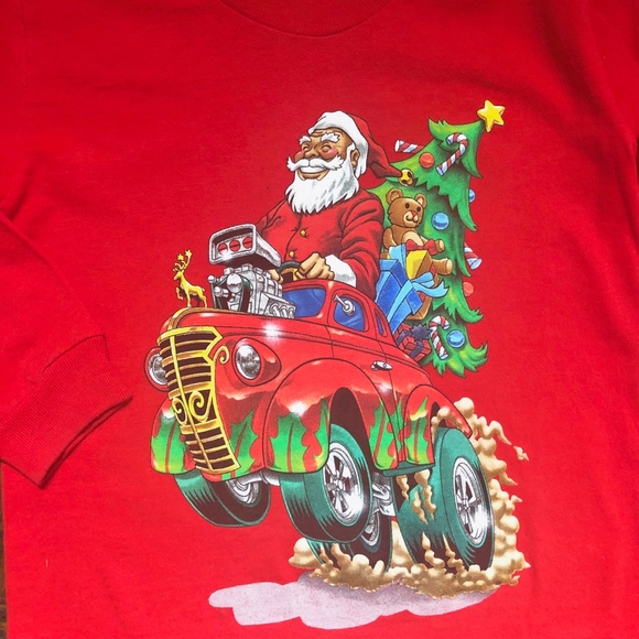 Class Club Boys Christmas Santa Tee Shirt 3T - Picture 2 of 4